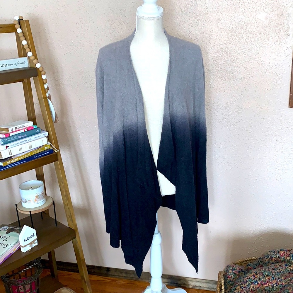Barefoot Dreams ombré open front cardigan
